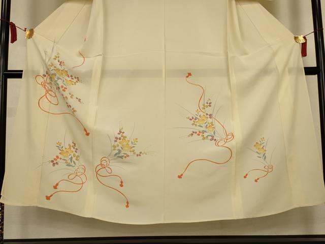 平和屋着物＊夏物　訪問着　絽　草花文　正絹　逸品　AABL6566jd