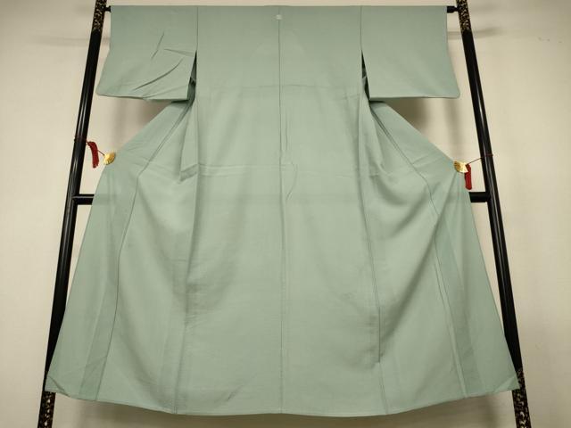 平和屋着物＊夏物　色無地　絽　錆青磁色　正絹　逸品　AABL6570jd
