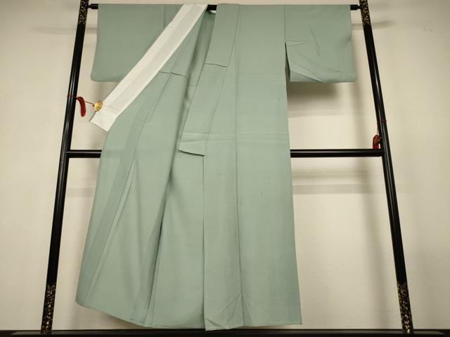 平和屋着物＊夏物　色無地　絽　錆青磁色　正絹　逸品　AABL6570jd