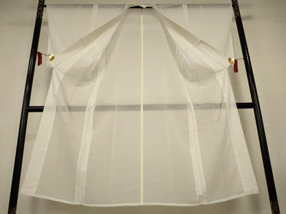平和屋着物＊夏物　長襦袢　変わり絽　白色　洗える着物　AABL6579jd