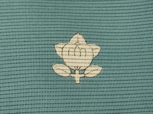 平和屋着物＊夏物　色無地　絽　白群色　正絹　逸品　AABL6583jd