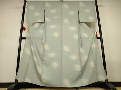 平和屋着物＊夏物　小紋　絽　舞花文　蛍暈し　正絹　逸品　AABL6587jd