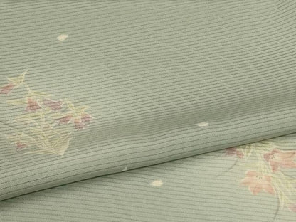 平和屋着物＊夏物　小紋　絽　舞花文　蛍暈し　正絹　逸品　AABL6587jd