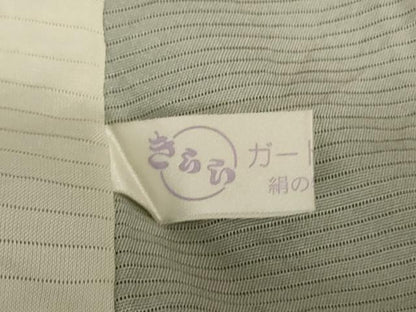 平和屋着物＊夏物　小紋　絽　舞花文　蛍暈し　正絹　逸品　AABL6587jd