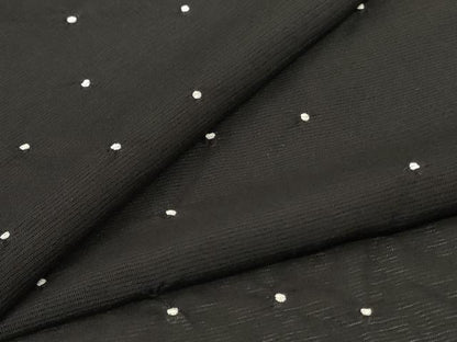 平和屋着物＊夏物　小紋　絽　絞り　霞文　黒地　正絹　逸品　AABL6593jd