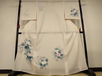 平和屋着物＊夏物　訪問着　絽　手描き　草花文　正絹　逸品　未使用　AABL6599jd