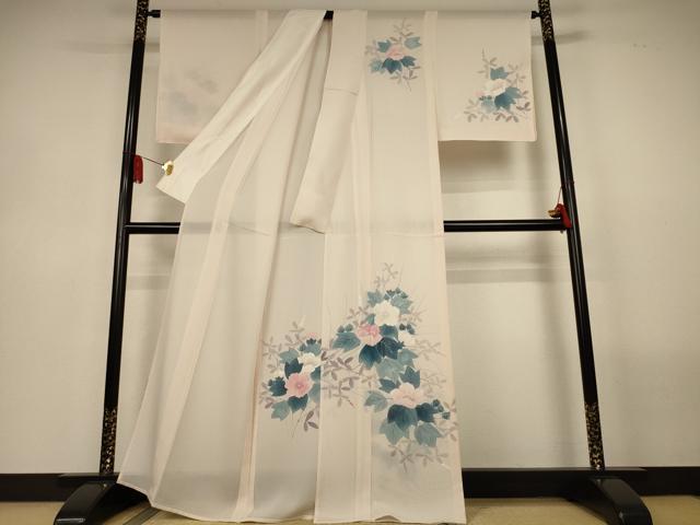 平和屋着物＊夏物　訪問着　絽　手描き　草花文　正絹　逸品　未使用　AABL6599jd