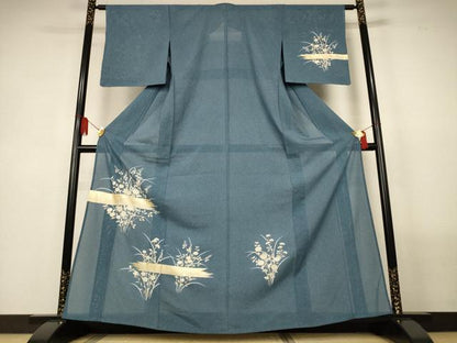 平和屋着物＊夏物　訪問着　絽　草花文　金彩　正絹　逸品　未使用　AABL6601jd