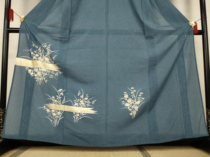 平和屋着物＊夏物　訪問着　絽　草花文　金彩　正絹　逸品　未使用　AABL6601jd