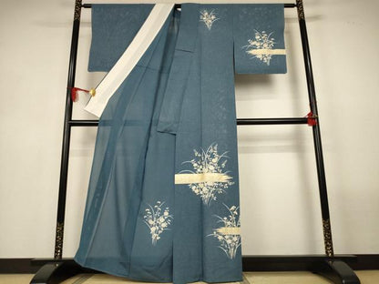 平和屋着物＊夏物　訪問着　絽　草花文　金彩　正絹　逸品　未使用　AABL6601jd