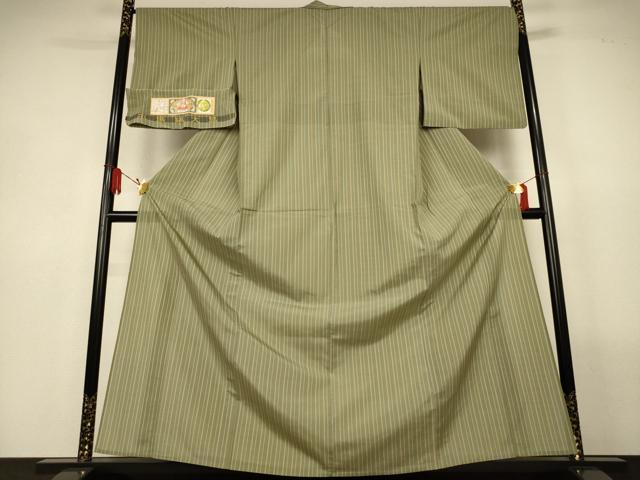 平和屋着物＊夏物　本場縞大島紬　夏大島　縞　証紙付き　正絹　逸品　AABL6611jd