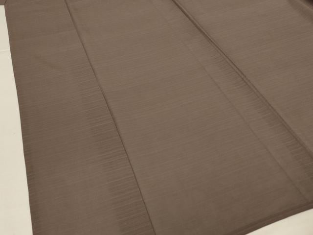 平和屋着物＊夏物　色無地　変わり絽　江戸鼠色　正絹　逸品　AABL6612jd