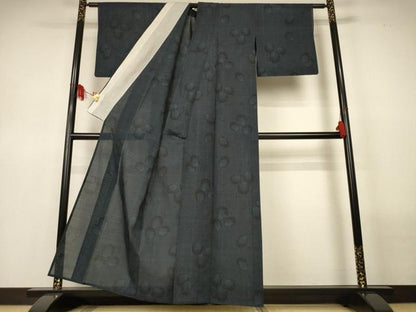 平和屋着物＊夏物　本場大島紬　夏大島　貝　正絹　逸品　AABL6617jd