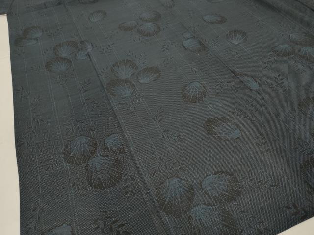 平和屋着物＊夏物　本場大島紬　夏大島　貝　正絹　逸品　AABL6617jd