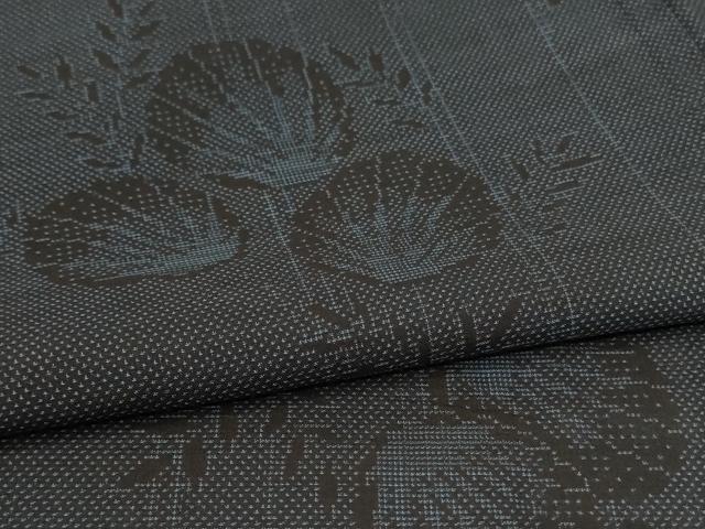 平和屋着物＊夏物　本場大島紬　夏大島　貝　正絹　逸品　AABL6617jd