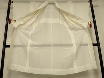 平和屋着物＊夏物　長襦袢　絽　鳥の子色　正絹　逸品　AABL6622jd
