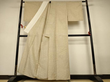 平和屋着物＊夏物　紗紬　幾何学文様　正絹　逸品　AABL6623jd
