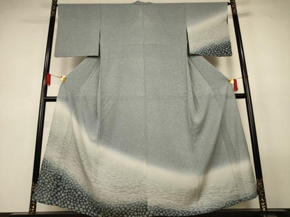 平和屋着物＊夏物　訪問着　絽　流水花文　暈し染め　正絹　逸品　AABL6624jd