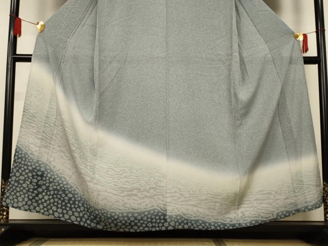 平和屋着物＊夏物　訪問着　絽　流水花文　暈し染め　正絹　逸品　AABL6624jd