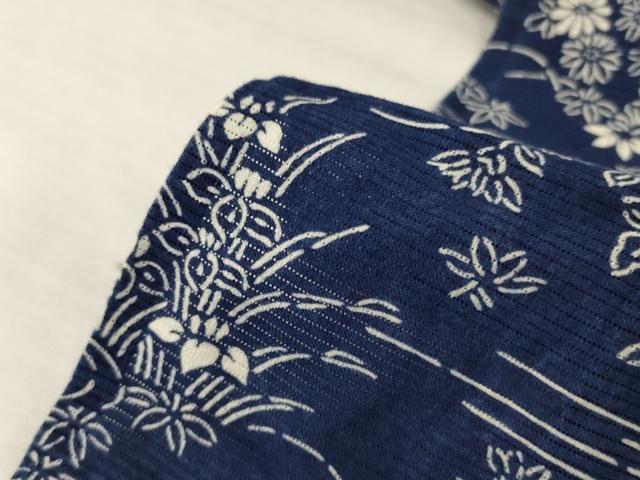 平和屋着物∴夏物　浴衣　綿絽　流水草花文　綿　逸品　AABL6625jd