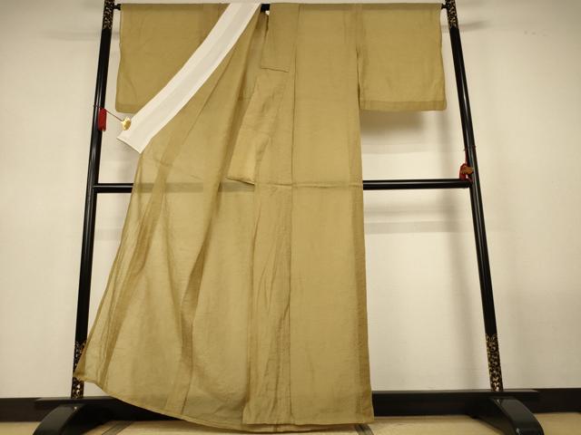 平和屋着物＊夏物　色無地　紗　桑染色　洗える着物　AABL6628jd