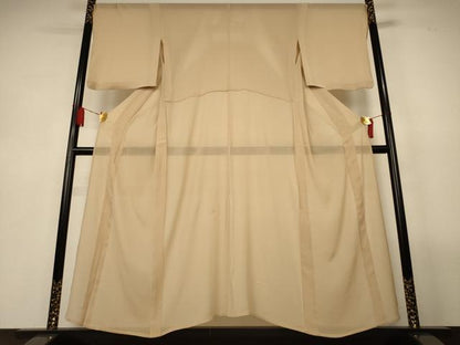 平和屋着物＊夏物　色無地　紗　香色　正絹　逸品　AABL6630jd