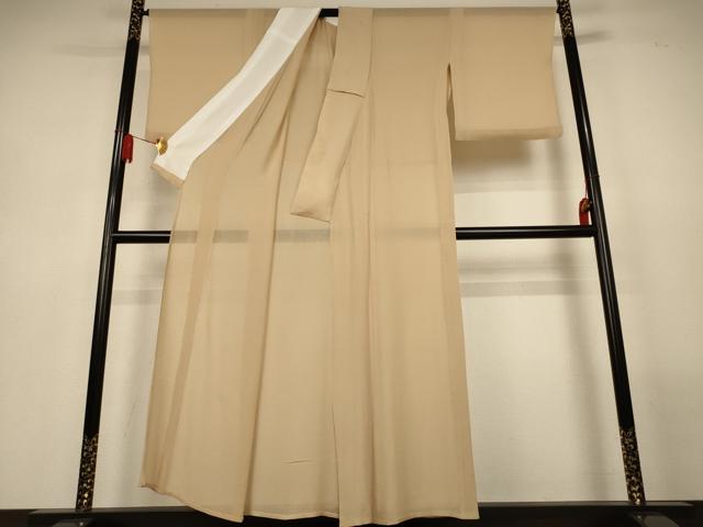 平和屋着物＊夏物　色無地　紗　香色　正絹　逸品　AABL6630jd