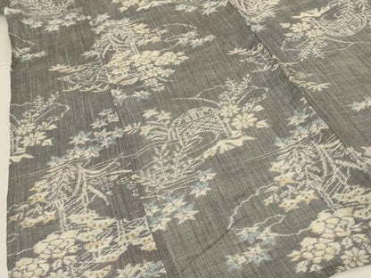 平和屋着物＊夏物　本場小千谷ちぢみ　風景文　麻　逸品　AABL6631jd