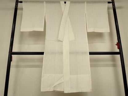 平和屋着物＊夏物　長襦袢　草花紋紗　生成り色　AABL6637jd