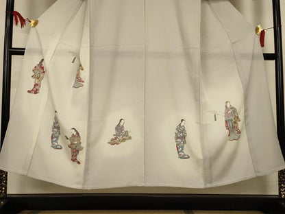 平和屋着物＊夏物　訪問着　絽　人物文　暈し染め　正絹　逸品　AABL6639jd