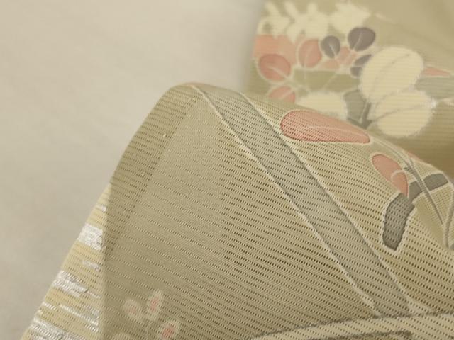 平和屋着物＊夏物　訪問着　絽　草花丸文　銀彩　正絹　逸品　AABL6644jd
