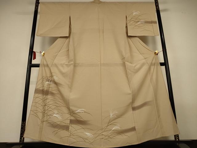平和屋着物＊夏物　訪問着　絽　刺繍　薄　暈し染め　金彩　正絹　逸品　AABL6647jd