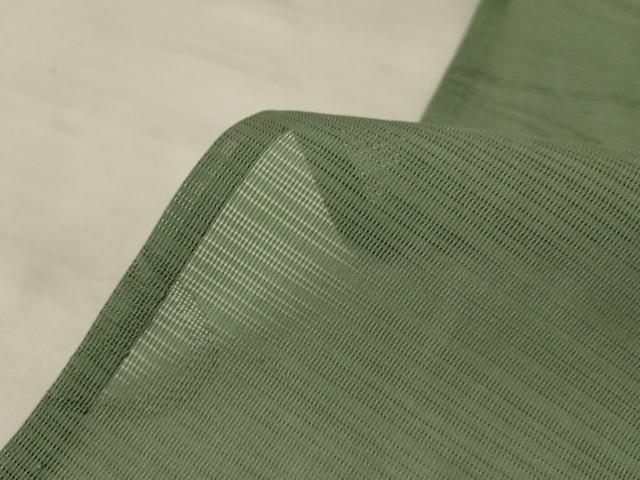 平和屋着物●夏物　色無地　変わり絽　流水紋紗　山葵色　正絹　逸品　AABL6650jd