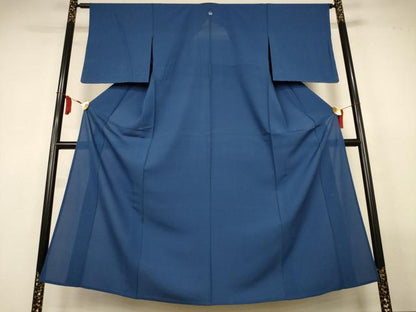 平和屋着物＊夏物　色無地　絽　青藍色　正絹　逸品　未使用　AABL6654jd