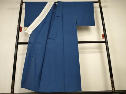 平和屋着物＊夏物　色無地　絽　青藍色　正絹　逸品　未使用　AABL6654jd