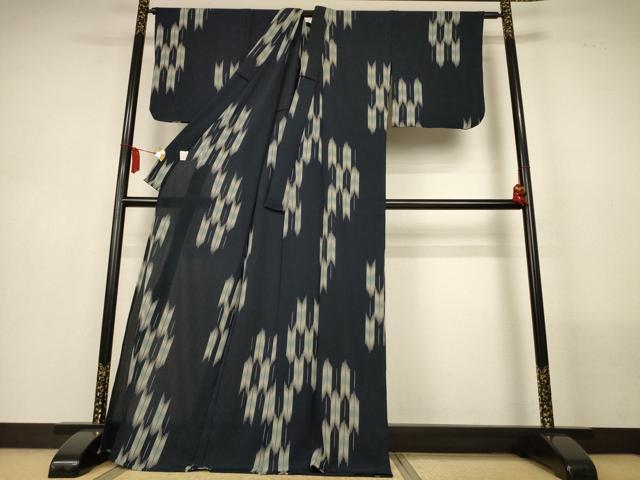 平和屋着物＊夏物　撫松庵　小紋　矢羽文　洗える着物　AABL6663jd