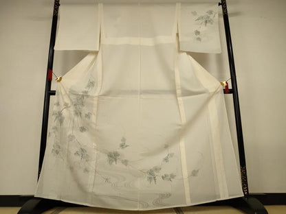 平和屋着物＊夏物　訪問着　紋紗　手描き　流水葡萄蔦の葉文　やまと誂製　正絹　逸品　未使用　AABL6674jd