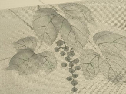 平和屋着物＊夏物　訪問着　紋紗　手描き　流水葡萄蔦の葉文　やまと誂製　正絹　逸品　未使用　AABL6674jd