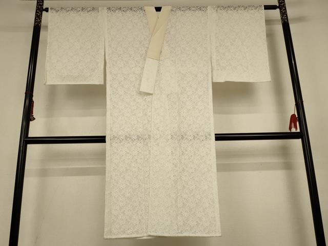平和屋着物＊夏物　長襦袢　総レース　花尽くし　白色　AABL6683jd