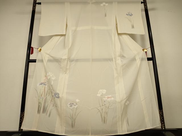 平和屋着物＊夏物　訪問着　絽　草花文　暈し染め　正絹　逸品　AABL6684jd