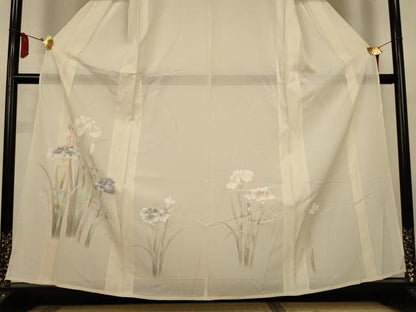 平和屋着物＊夏物　訪問着　絽　草花文　暈し染め　正絹　逸品　AABL6684jd