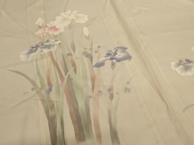 平和屋着物＊夏物　訪問着　絽　草花文　暈し染め　正絹　逸品　AABL6684jd