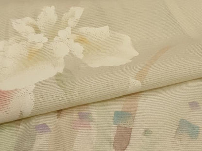 平和屋着物＊夏物　訪問着　絽　草花文　暈し染め　正絹　逸品　AABL6684jd