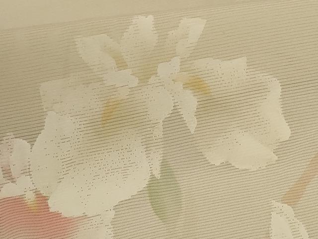 平和屋着物＊夏物　訪問着　絽　草花文　暈し染め　正絹　逸品　AABL6684jd