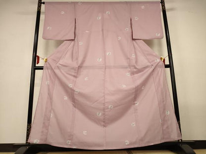 平和屋着物＊夏物　小紋　絽　花丸文　洗える着物　AABL6685jd