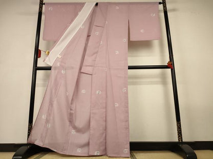 平和屋着物＊夏物　小紋　絽　花丸文　洗える着物　AABL6685jd