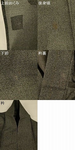平和屋着物＊夏物　男性　小紋　絽　霞文　正絹　逸品　AABL6698jd