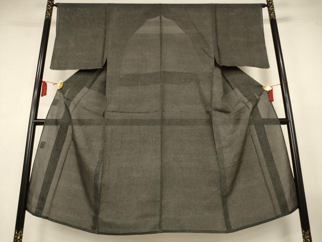 平和屋着物＊夏物　男性　小紋　絽　霞文　正絹　逸品　AABL6698jd