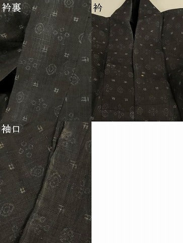 平和屋着物＊夏物　上布　絣柄　麻　逸品　AABL6701jd