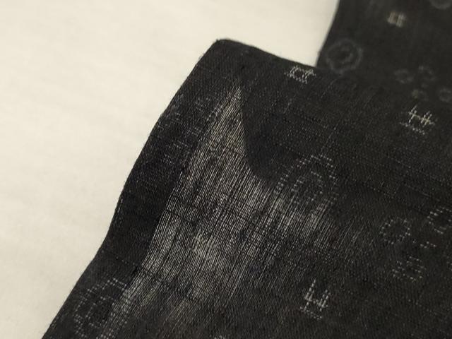 平和屋着物＊夏物　上布　絣柄　麻　逸品　AABL6701jd